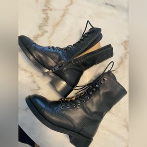 Chanel combat boots